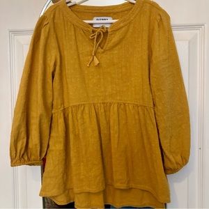 Old Navy girls Sunflower gold peasant blouse